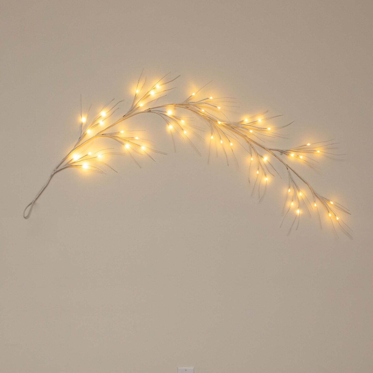 Nearly Natural Pre-Lit Birch Artificial Christmas Garland - 6' x 14" - Warm White Lights